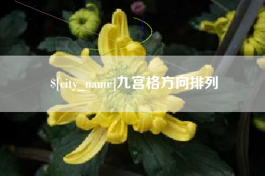 玉环九宫格方向排列