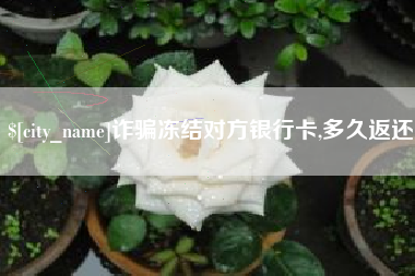 玉环诈骗冻结对方银行卡,多久返还