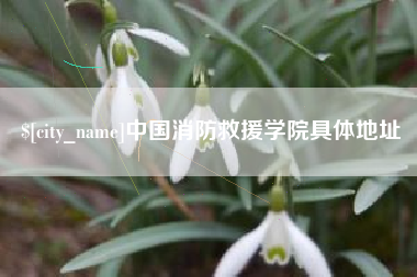 玉环中国消防救援学院具体地址
