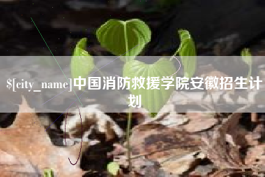 玉环中国消防救援学院安徽招生计划