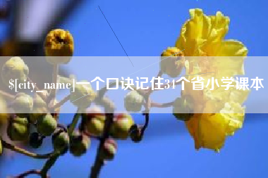 玉环一个口诀记住34个省小学课本