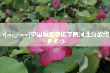 玉环中国消防救援学院河北分数线是多少
