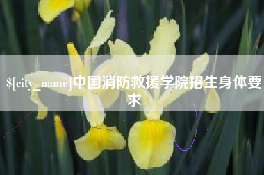 玉环中国消防救援学院招生身体要求