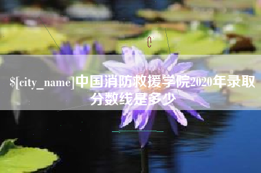玉环中国消防救援学院2020年录取分数线是多少