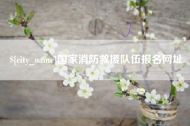 玉环国家消防救援队伍报名网址