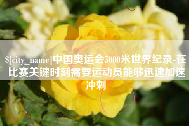玉环中国奥运会5000米世界纪录-在比赛关键时刻需要运动员能够迅速加速冲刺