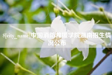 玉环中国消防救援学院湖南招生情况公布
