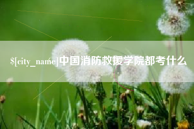 玉环中国消防救援学院都考什么