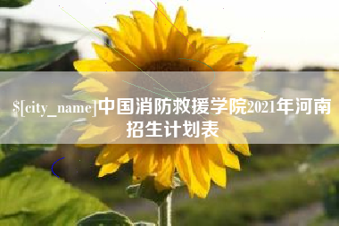 玉环中国消防救援学院2021年河南招生计划表