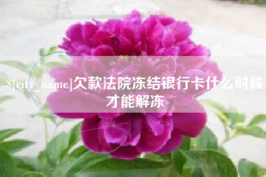 玉环欠款法院冻结银行卡什么时候才能解冻