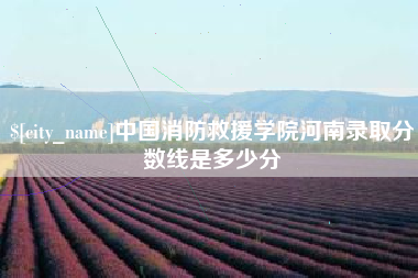玉环中国消防救援学院河南录取分数线是多少分