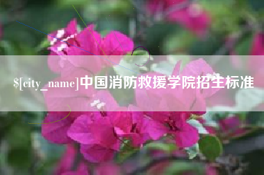 玉环中国消防救援学院招生标准