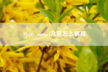 玉环九宫怎么解释