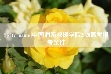 玉环中国消防救援学院2020高考报考条件