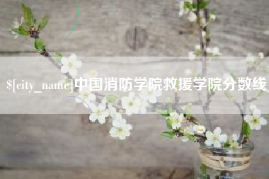 玉环中国消防学院救援学院分数线